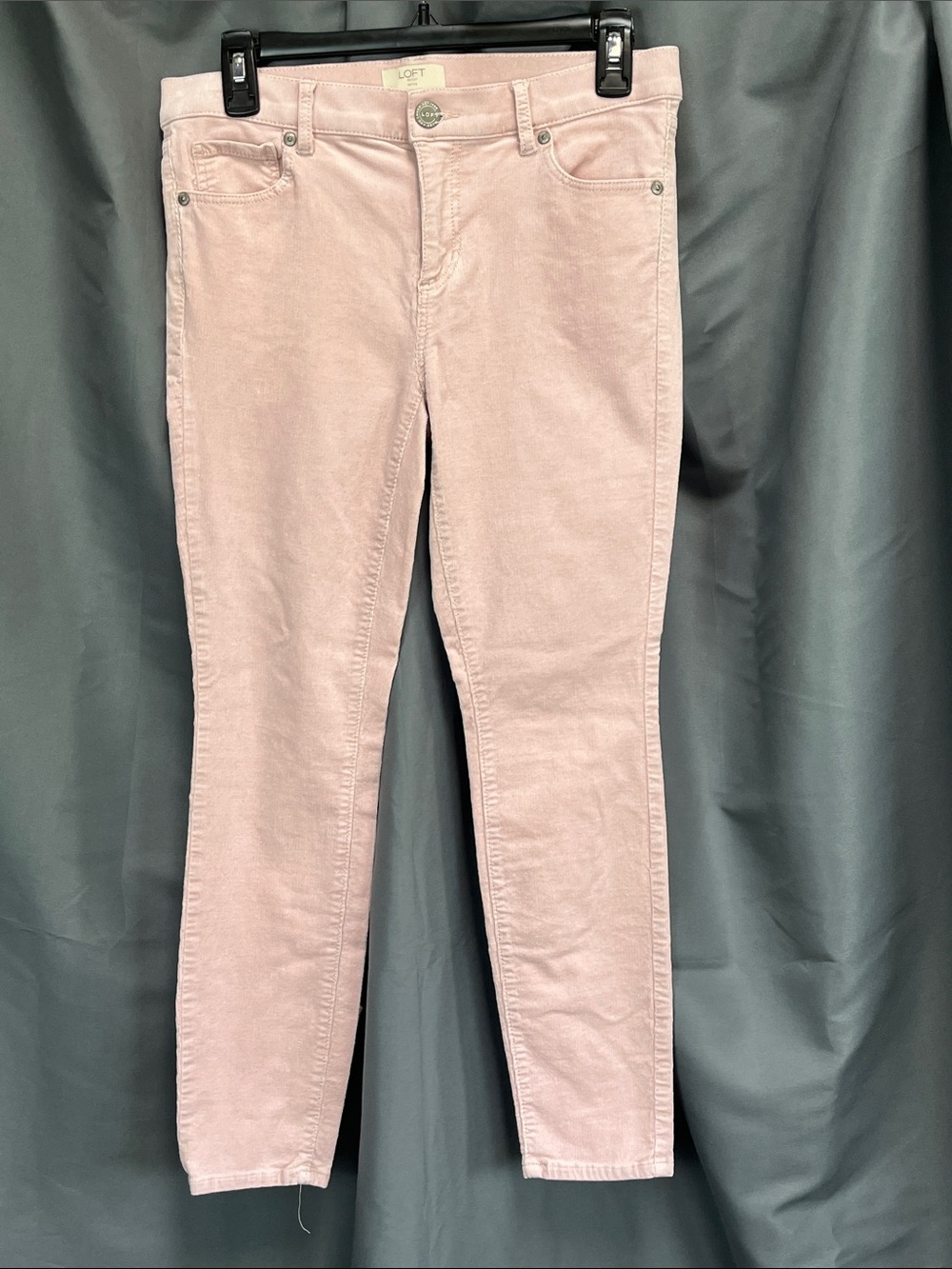 LOFT Pale Blush Corduroy Skinny Jeans